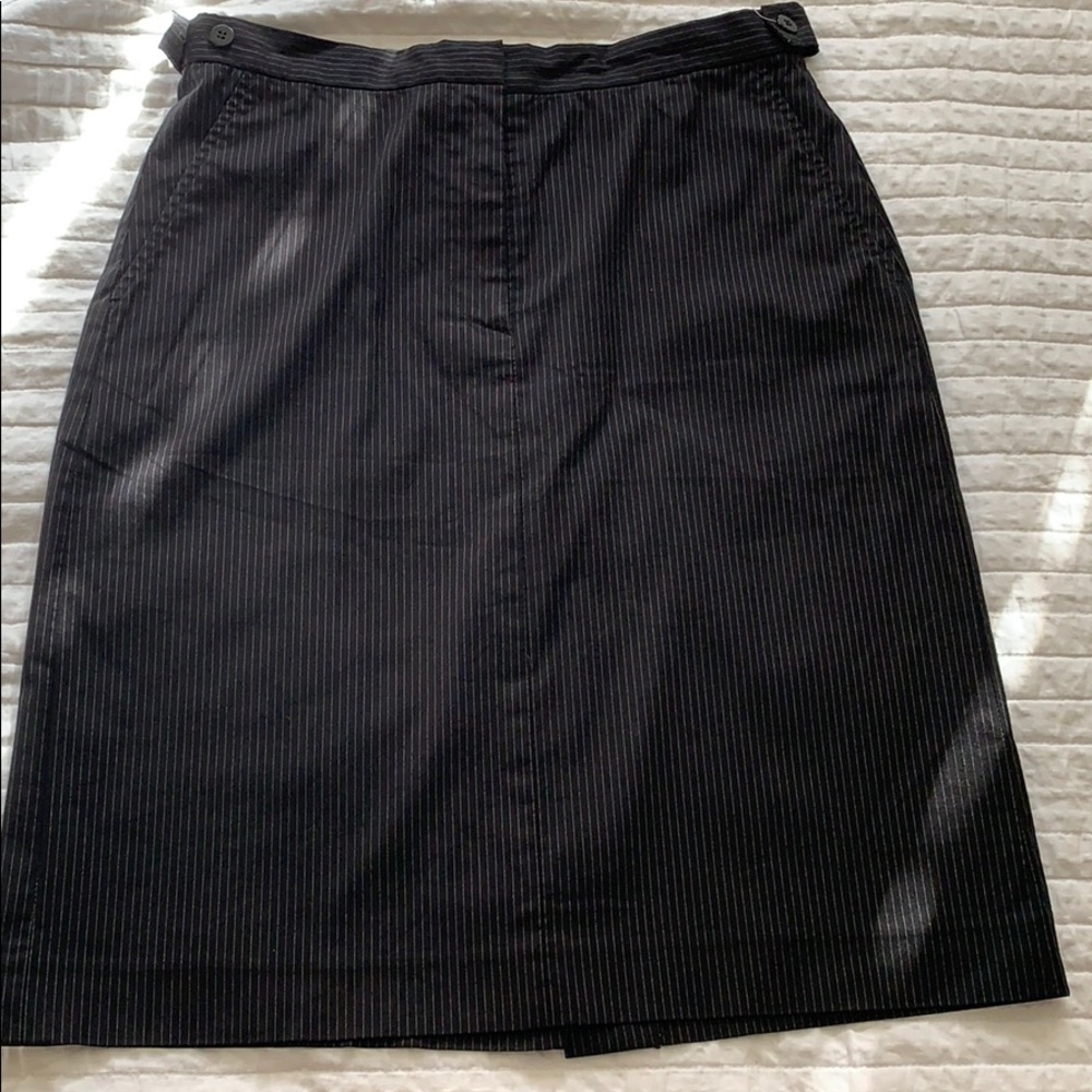 DKNY - black pin-stripped pencil skirt (6)
